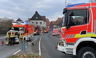 In einem Rettungswagen der Feuerwehr Paderborn kam es zu einer Rauchentwicklung im Patientenbereich. - Ralph Meyer