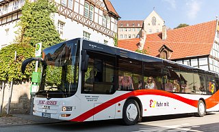 So sehen die „fahr mit"-Busse aus. Auch ein barrierefreier Einstieg ist gewährleistet. - Jonas Jaeschke