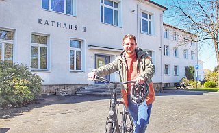 Privat und auf Dienstfahrten nutzt Martin Flohre dieses (unmotorisierte) Rad eines holländischen Herstellers. - Heidi Froreich