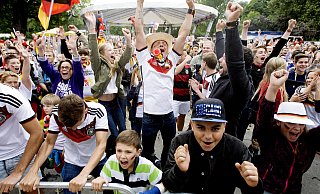 So jubelten die deutschen Fans 2014 beim Public Viewing im Steinmeisterpark. - Gerald Dunkel