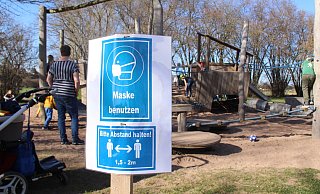 Auf den Spielplatz in Godelheim gilt Maskenpflicht. - Burkhard Battran