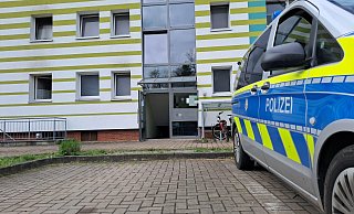 Die Polizei ermittelt nach einem mutmaßlichen Tötungsdelikt im Graudenzer Weg in Espelkamp. - Joern Spreen-Ledebur