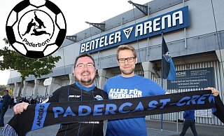 Andreas Ludwig (l.) und Stephan Simann sind leidenschaftliche SCP-Fans und schreiben für nw.de über ihren Verein. - Uwe Müller