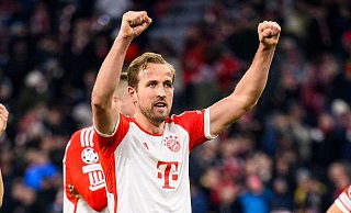 In seiner Premieren-Saison wird er auf Anhieb Bundesliga-Torschützenkönig, fällt aber am letzten Spieltag verletzt aus: Harry Kane. - Tom Weller/dpa