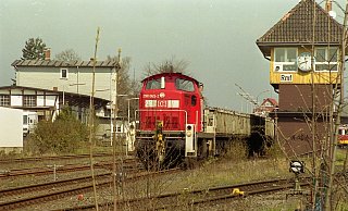 Auf der Bahnstrecke in Richtung Bremen würde neben Personenverkehr auch Güterverkehr rollen, wenn die Linie in Richtung Rahden wiederbelebt wird. - Joern Spreen-Ledebur