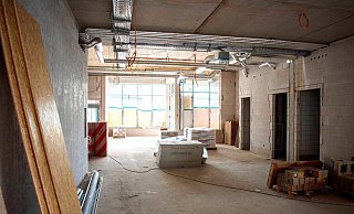 Die Arbeiten im Neubau des Höxteraner Hallenbades gehen voran. Hier ist der Eingangsbereich zu sehen. - Sebastian Vogt/Stadt Höxter