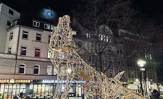Die lichtlosen Wölfe heulen den Mond an - der leuchtet durch die Wolken. - Stefan Becker