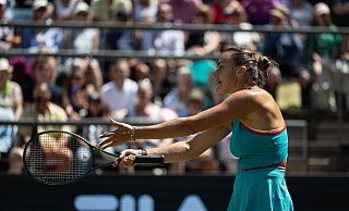 Aryna Sabalenka wartet noch auf den ersten Rasentitel ihrer Karriere. - Hannes Albert/dpa