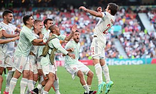 Die Spanier setzten sich erst in der Verlängerung gegen Kroatien durch. - Stuart Franklin/Pool Getty/AP/dpa