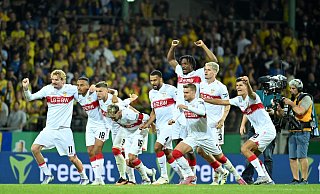 Jubel beim VfB Stuttgart. - Swen Pförtner/dpa