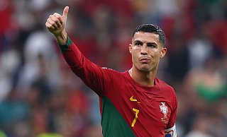 Portugals Cristiano Ronaldo gestikuliert nach dem Spiel. - dpa