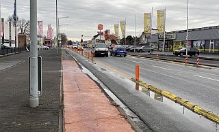 Ende in Sicht: Der Proberadweg an der Detmolder Straße in Paderborn wird in den nächsten Wochen zurückgebaut. - Marc Schröder