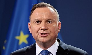 Zieht Vergleiche zu Hitler: Polens Präsident Duda kritisiert Scholz und Macron scharf. - Foto: Hannibal Hanschke/Reuters/Pool/dpa