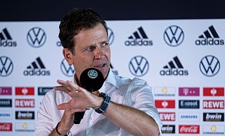 DFB-Direktor Oliver Bierhoff hat die hohen Ziele der deutschen Fußball-Nationalmannschaft bekräftigt. - Foto: Thomas Boecker/DFB/dpa