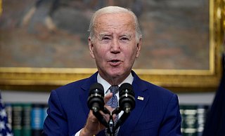 Bei einer Rede in San Francisco an der Westküste bezeichnete Biden den Kremlchef laut mit ihm reisender Pressevertreter als einen «verrückten SOB». - Manuel Balce Ceneta/AP/dpa