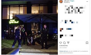 Auch das Café Exil hat das Video veröffentlicht und schreibt auf seiner Instagramseite von "Police Brutality". - Screenshot: Café Exil / Instagram