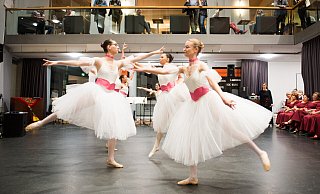 Die Tanzdarbietungen verschiedener Gruppen der Ballettschule Witte locken viele Zuschauer in Elsbach-Haus, das wie so oft Zentrum der Kulturnacht ist. - Ralf Bittner