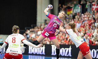 Die deutschen Handballerinnen haben das zweite Länderspiel gegen Dänemark gewonnen. - Frank Cilius/Ritzau Scanpix Foto via AP/dpa