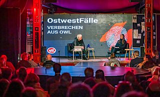 Highlight im Jahr 2024: "Ostwestfälle" auf der Livebühne. Das erste Podcast-Event der Neuen Westfälischen. Wie viel Sie über die Fälle der Region kennen, können Sie in unserem Quiz testen. - Sarah Jonek