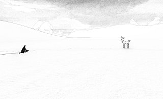 Verirrt im Nirgendwo: Das schwarze Wolfsjunge und das weiße Rehkitz. - Gearbox Publishing/Casus Ludi