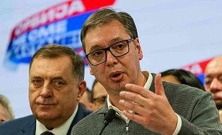 Die Partei von Präsident Aleksandar Vucic hat nach Angaben von Wahlforschern die Parlamentswahl in Serbien gewonnen. - Darko Vojinovic/AP