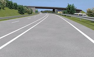 Verlegung gefordert: Eine Grafik, die die neue Schleife zur Anbindung Ottbergens an die umgebaute B 64 zeigt. Das Aktionsbündnis fordert eine Verlegung. - Wiederer Ingenieurbuero/Straßen NRW