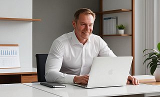 Das Foto des Bürgermeisterkandidaten, das bei genauerem Hinschauen keines ist. Mit diesem durch künstliche Intelligenz erstellten Bild stellte sich André Martens auf Facebook vor. - Screenshot von Ilka Gülker