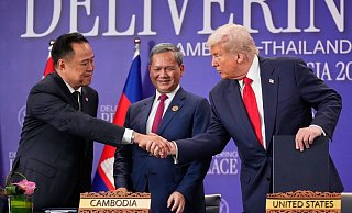 Trump hatte schon im Juli in dem Konflikt vermittelt. - Mark Schiefelbein/AP/dpa