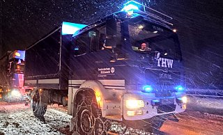 Erneut war das Technische Hilfswerk entlang der A2 im Einsatz. - THW