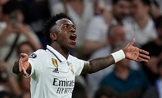 Wurde am 21. Mai im Spiel gegen den FC Valencia Opfer von rassitischen Beleidigungen der Fans: Vinicius Junior. - Manu Fernandez/AP/dpa