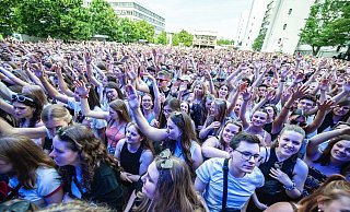 Mega gute Stimmung an der Universität Bielefeld. - Jörg Dieckmann