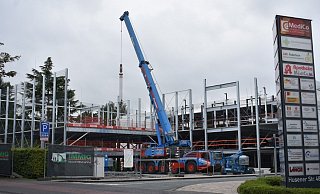 Die Baustelle für die Erweiterung des Parkhauses am Brüderkrankenhaus in Paderborn. - Mareike Köstermeyer