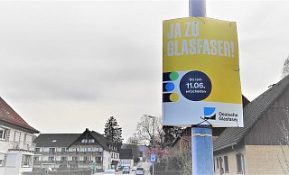 In den Höxteraner Dörfern - hier in Ovenhausen - warb die Deutsche Glasfaser für den Ausbau. - Svenja Ludwig