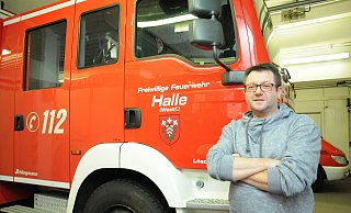 Hörstes Löschzugführer Peter Goldbecker vermisst die Zusammenkünfte mit den Kameraden. Auch bei der Haller Feuerwehr werden die Kontakte minimiert. - Heiko Kaiser