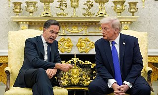 Nato-Chef Rutte besuchte US-Präsident Trump im Weißen Haus. - Alex Brandon/AP/dpa