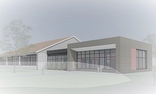 So wird das Jahrgangshaus 2 der Grundschule Borgentreich aussehen: Die Skizze stammt aus dem Vorentwurf des Architekturbüros. - Köhler+Otto Architekten PartGmbB