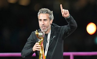 Der spanische Weltmeister-Trainer Jorge Vilda muss vorzeitig gehen. - Alessandra Tarantino/AP/dpa