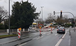 Im Bereich der Paderborner Penzlinger Straße und Benhauser Straße gibt es aktuell eine Baustelle. - Birger Berbüsse