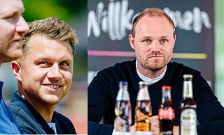 Der SC Paderborn soll sowohl Robin Trost (links) als auch Sebastian Lange verpflichten wollen. Beide sollen zusammen Benjamin Weber ersetzen, der zum FC Ausgburg geht. - Besim Mazhiqi/dpa
