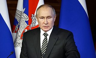 Kreml-Chef Putin bei einer Sitzung des russischen Verteidigungsministeriums. - Foto: Mikhail Tereshchenko/Pool Sputnik Kremlin/AP/dpa