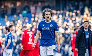 Nach der Partie gegen Rot-Weiss Essen ergab sich ein Disput zwischen DSC-Kapitän Mael Corboz und Fans von Arminia Bielefeld. - Sarah Jonek