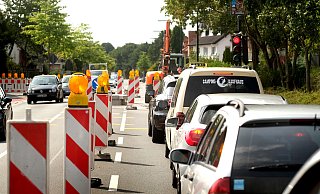 Die Ampel auf der Gütersloher Straße ist auch am Wochenende geschaltet. - Andreas Frücht