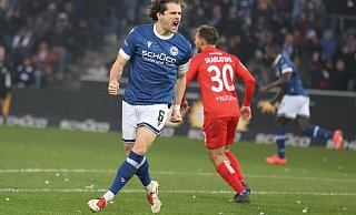 DSC-Kapitän Mael Corboz marschierte mit seiner Leistung vorweg, erzielte sogar ein Tor, sprach nach dem Remis gegen Haching aber auch Klartext. - Oliver Krato
