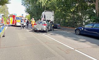 Der Toyota musste im Nachgang der Kollision abgeschleppt werden. - .