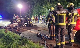Die Feuerwehr Stemwede war bei dem schweren Unfall mit dem 19-Jährigen vor Ort. - Torsten Fischer
