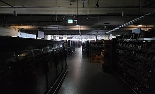 Der Wez-Markt an der Lübbecker Straße lag für kurze Zeit im Dunkeln. Foto - privat Der Wez-Markt an der Lübbecker Straße lag für kurze Zeit im Dunkeln. Foto - privat