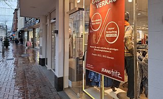 Die Jeans Fritz-Filiale an der Berliner Straße in Gütersloh wird nur noch bis Januar bestehen. - Patrick Menzel