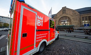 Notarzteinsatz am Bielefelder Hauptbahnhof. - Christian Mathiesen