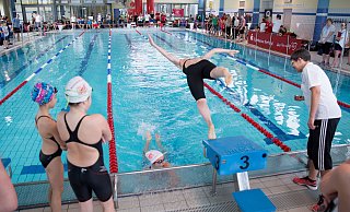 Derzeit finden Revisionsarbeiten an dem Hallenbad statt. - Noah Wedel
