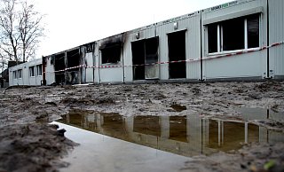 Am Morgen nach dem Feuer zeigt sich das Ausmaß des Brandes. - Felix Eisele